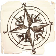 Drawing of Compass Rose