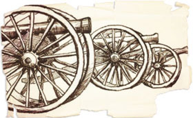 Drawing of Cannons